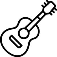 image of a guitar with campfire symbols isolated on white background. vector