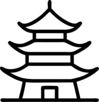 image of a Chinese pagoda isolated on white background. vector