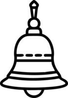 image of traditional Indian bell ghanti isolated on white background. vector