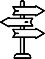 of a camp sign with arrows pointing to different activities isolated on white background. vector