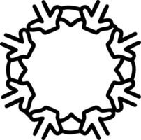 image of children holding hands forming a circle isolated on white background. vector