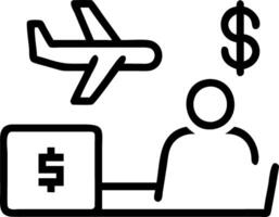 Travel financial analyst tracking expenses on bokeh digital art background Set 9 vector