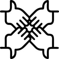 Unity Hands Icon vector