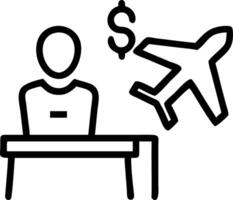 Travel finance manager analyzing trip budgets on macro reality background Set 8 vector