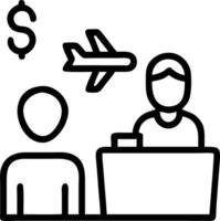 Travel consultant negotiating travel packages on plain background Set 7 vector