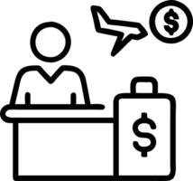Travel consultant negotiating travel packages on plain background Set 2 vector