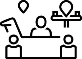 Travel coordinator managing group trips in candid environment Set 11 vector