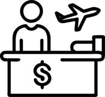 Travel finance specialist managing budgets in reality macro background vector