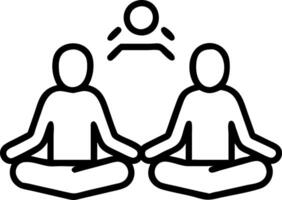 Therapist guiding client through meditation in office setting vector