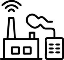 Technician monitoring emissions with digital tools Set 2 vector