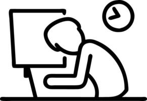 Tired Office Worker Set 2 vector