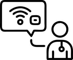 Telemedicine setup showing doctor consulting with patient remotely vector
