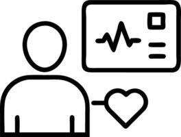 Technician monitoring patient vitals on digital dashboard vector