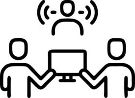 Tech team collaborating with smart devices in a glossy office copy space on left vector