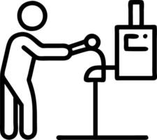 Technician programming CNC machine Set 2 vector