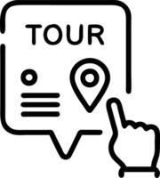 Tour guide negotiating tour rates on reality background vector