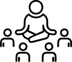 Team participating in a mindfulness workshop Set 5 vector