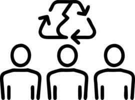 Team discussing recycling program in office lounge with copy space vector