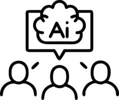 Team using AI collaboration software in business meeting with soft abstract background copy space vector