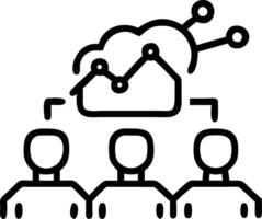 Team using AI powered sales forecasting tools with soft abstract digital art copy space vector