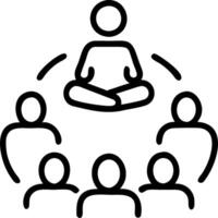 Team practicing group meditation Set 2 vector