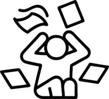 Team member feeling overwhelmed with workload in soft abstract environment copy space vector