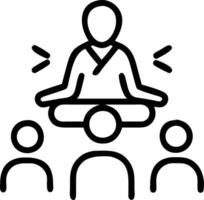 Team participating in a mindfulness workshop Set 4 vector