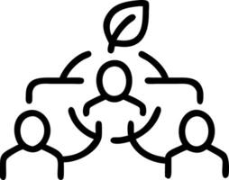 Team collaborating on green supply chain strategies in soft abstract background copy space vector