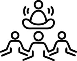 Team participating in a mindfulness workshop Set 6 vector
