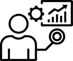 Supervisor using AI analytics to optimize production with copy space vector