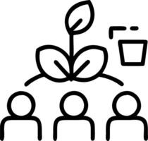Sustainable HR practices team implementing green policies with space for text Set 4 vector