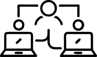 Startup team using collaborative software soft abstract background copy space on left. vector