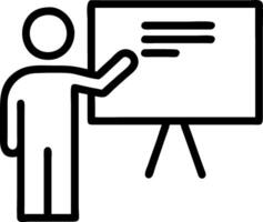 Teacher using interactive whiteboard in classroom and copy space vector