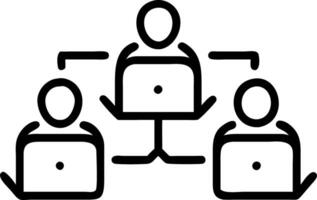 Startup team collaborating on laptops in co working space soft abstract background copy space below. Set 3 vector