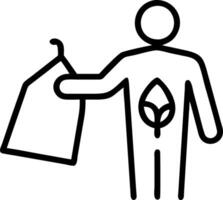 Sustainable fashion designer working on eco friendly garments in studio with ample copy space vector