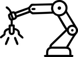 Surgeon using robotic arm in minimally invasive surgery vector