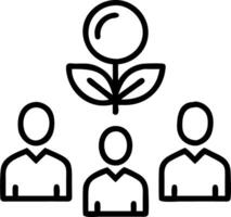 Sustainable HR practices team implementing green policies with space for text vector