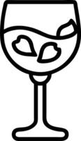 Soft abstract image of a wine glass with floating rose petals copy space on side vector