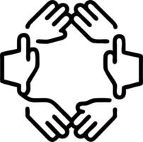 Soft abstract image of hands forming a circle with glowing edges and copy space at the top Set 2 vector