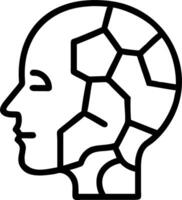 Soft abstract image of a mosaic face made up of diverse faces with copy space on the side vector
