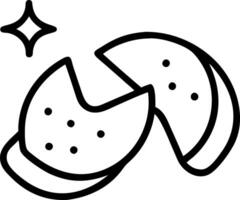 Soft abstract image of fortune cookies with messages peeking out and copy space to the left vector