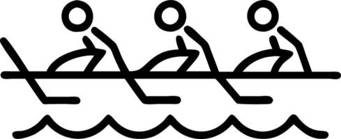 Soft abstract image of people rowing boats in sync with pastel colors and copy space below vector