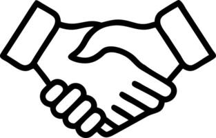 Soft abstract image of a handshake merging into a landscape with copy space on the side vector