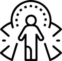 Soft focus image of a person entering a portal or gateway with bokeh effects and copy space symbolizing Science Fiction Day. vector
