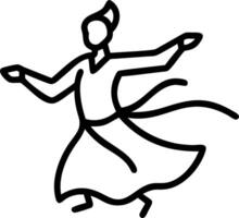 Soft focused image of dancers in traditional Chinese attire with flowing ribbons and copy space on the side. vector