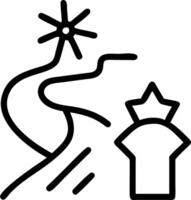 Soft abstract Reyes Magos with illuminated paths and copy space vector