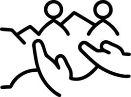 Soft Abstract Team Collaboration vector