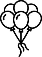 Soft abstract image of a birthday balloon bouquet with soft lighting copy space on side vector