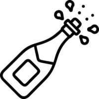 Soft abstract image of a champagne bottle popping with floating bubbles copy space on side Set 2 vector