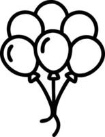 Soft abstract image of a birthday balloon bouquet with soft lighting copy space on side Set 2 vector